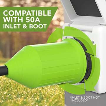 50 AMP RV Power Cord Locking Shore Connector Replacement End Marine Twist Lock (50 Amp Connector)