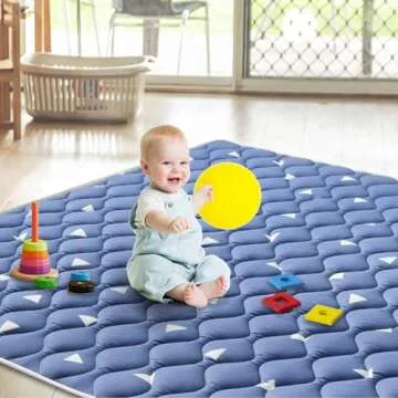 Premium Soft Baby Play Mat, Non-Slip & Washable 50x50