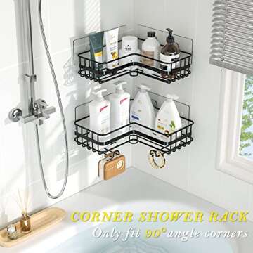 DatMou Rustproof Corner Shower Caddy - 2 Pack