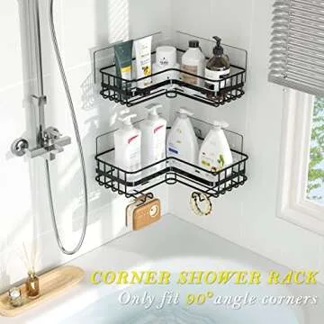 DatMou Rustproof Corner Shower Caddy - 2 Pack