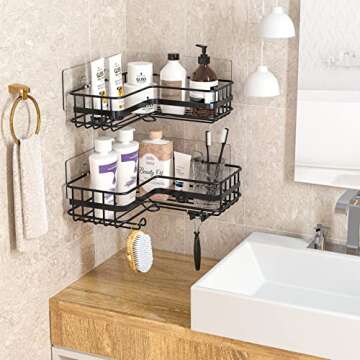 DatMou Rustproof Corner Shower Caddy - 2 Pack
