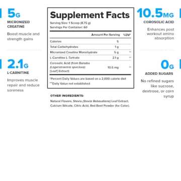 Legion Recharge Post Workout Supplement (Strawberry Lemonade) - All Natural Muscle Builder & Recover...