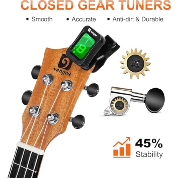 Vangoa Soprano Ukulele Beginner Kit Mahogany Uke