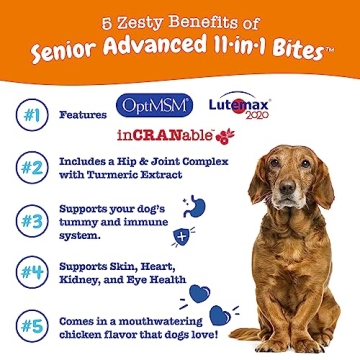 Zesty Paws Senior Dog Multivitamin Treats for Advanced Health