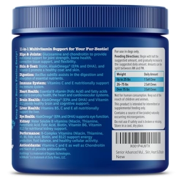 Zesty Paws Senior Dog Multivitamin Treats for Advanced Health