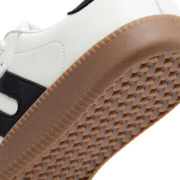 DREAM PAIRS Women's Tennis Sneakers Walking Nia Flat Low-Top Casual Lace-Up Comfortable Fashion Sneakers Shoes.,Size 6,White/Black,SDFN2442W