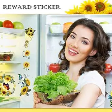 9 Sheets Sunflower Rub on Transfer for Furniture and Craft Spring Summer Vintage Flowers Butterflies Spring Rub on Decal Transfer Sticker for Craft Furniture Wood Decor, 5.5 x 5.7 Inches (Sunflower)