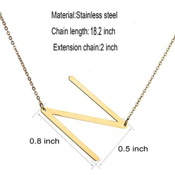 Elegant MOMOL Sideways Initial Necklace in 18K Gold