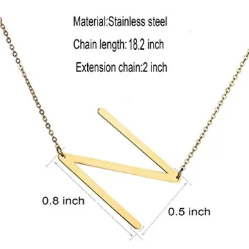 Elegant MOMOL Sideways Initial Necklace in 18K Gold