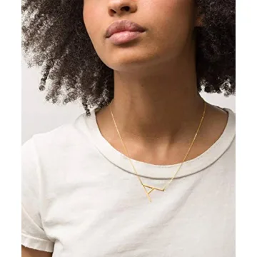Elegant MOMOL Sideways Initial Necklace in 18K Gold