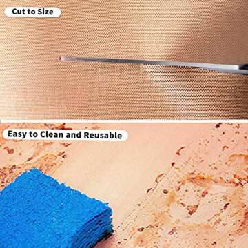 YRYM HT Copper Grill Mats Set - Nonstick BBQ Grill Mats