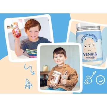Vanilla Kids Daily Essentials, Kids Protein Shake Made With Organic Milk, 6 Organic Vegetables, 25 Vitamins and Minerals, No Artificial Sweeteners, Flavors, Colors or Preservatives