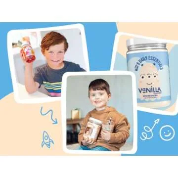 Vanilla Kids Daily Essentials, Kids Protein Shake Made With Organic Milk, 6 Organic Vegetables, 25 Vitamins and Minerals, No Artificial Sweeteners, Flavors, Colors or Preservatives