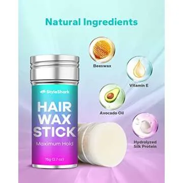 StyleShark Non-Greasy Hair Wax Stick for Flyaways and Frizz