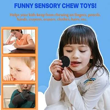 Chew Necklaces for Sensory Kids, Sensory Toys for Kids with Autism, ADHD, SPD, Chewing, Autism Sensory Products Reduce Adult Anxiety Fidgeting