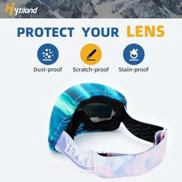 Hytiland SKI Goggle Cover Sleeve, Lens Scratch-Free & Dust Protection, for Travel Storage, Snow Ski Goggles (aurora)