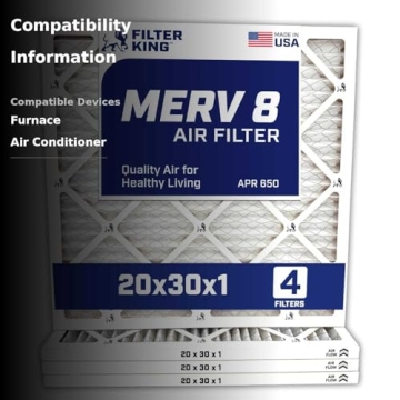 Filter King 20x30x1 MERV 8 Air Filters | Made in USA