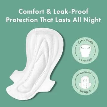 Rael Sanitary Pads for Women Overnight Bundle - Feminine Care, Unscented, Chlorine Free, Organic Cot...