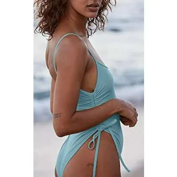 KRLAGAPAS Women’s Cornflower Blue Cheeky One Piece Swimwear