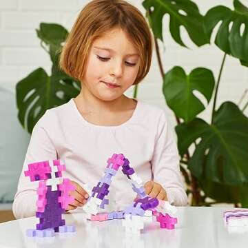 PLUS PLUS Big – 15 Piece Glitter Mix – Construction Building Stem/Steam Toy, Interlocking Large ...