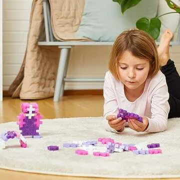 PLUS PLUS Big – 15 Piece Glitter Mix – Construction Building Stem/Steam Toy, Interlocking Large Puzzle Blocks for Toddlers and Preschool, Open Play Tube