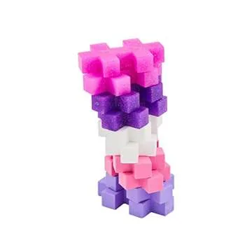 PLUS PLUS Big – 15 Piece Glitter Mix – Construction Building Stem/Steam Toy, Interlocking Large Puzzle Blocks for Toddlers and Preschool, Open Play Tube