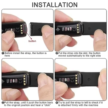 Vanjua Soft Silicone Bands Fitbit Luxe Comfortable Waterproof