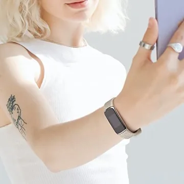 Vanjua Soft Silicone Bands Fitbit Luxe Comfortable Waterproof