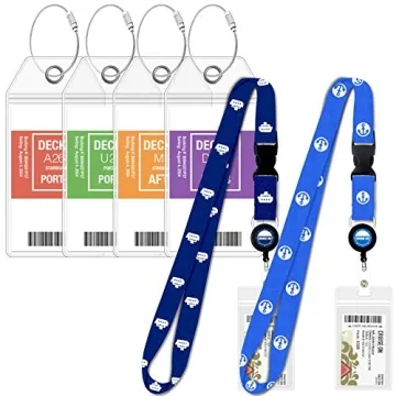 Carnival Cruise Luggage Tag Holder & Lanyard Bundle - Essential Travel Gear 2024 & 2025