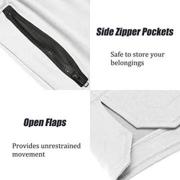 COOFANDY Men's 5'' Gym Workout Shorts Running Athletic Short Fitted Training Bodybuilding Jogger with Zipper Pocket White