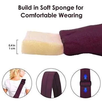 AUTOWT Dog Padded Papoose Sling, Small Pet Sling Carrier Hands Free Carry Adjustable Shoulder Strap Reversible Tote Bag with a Pocket Safety Belt Dog Cat Traveling Subway (5-12lbs, Burgundy)