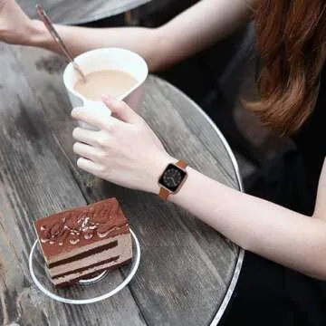 Elegant STIROLL Slim Leather Bands for Apple Watch Accessories
