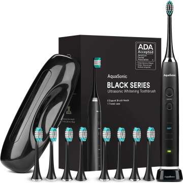 AquaSonic Black Series Electric Toothbrush - ADA Approved