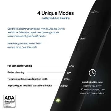 AquaSonic Black Series Electric Toothbrush - ADA Approved