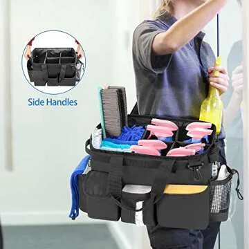 LoDrid Large Wearable Cleaning Caddy for Organizing Supplies