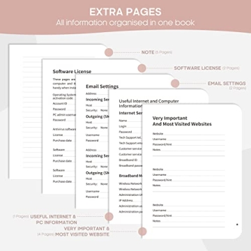 Taja Password Keeper Book - Secure & Stylish Password Management Log