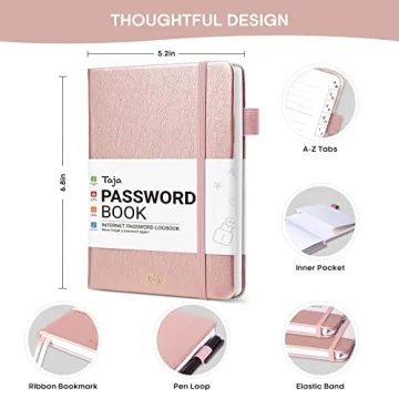 Taja Password Keeper Book - Secure & Stylish Password Management Log