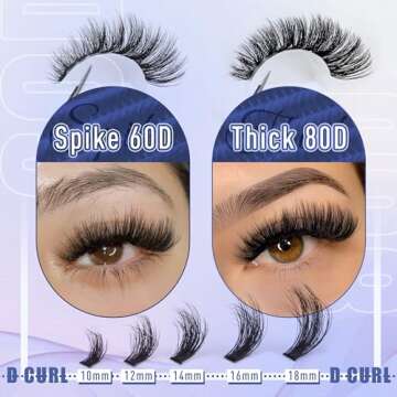 TOOCHUNAG Fluffy Lash Clusters 60D+80D Individual Lashes