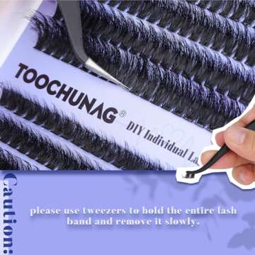 TOOCHUNAG Fluffy Lash Clusters 60D+80D Individual Lashes