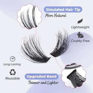 TOOCHUNAG Fluffy Lash Clusters 60D+80D Individual Lashes