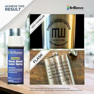 Brilliance Laser Inks 12 Oz Spray for High-Contrast Metal Marking