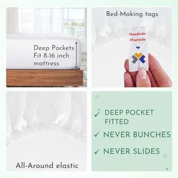 California Design Den Full Size Bed Sheets Set - Luxury 600 Thread Count 100% Cotton Sateen, Cooling Sheets, Deep Pockets with All Around Elastic for a, Hotel Quality Bedding Set - White