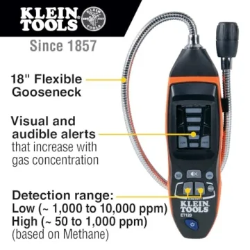 Klein ET120 Gas Leak Detector with 18-Inch Gooseneck