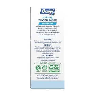 Orajel Kids Paw Patrol Fluoride-Free Training Toothpaste, Natural Fruity Fun Flavor, #1 Pediatrician Recommended , 1.5oz Tube