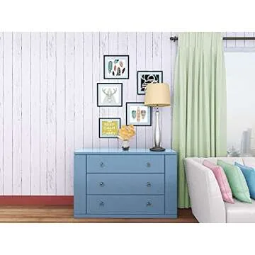 White Shiplap Peel and Stick Wallpaper - Vintage Wood Wallpaper Peel and Stick - Wood Contact Paper for Cabinets – Wallpaper for Bedrooms, Shelf - Self Adhesive Removable Wall Paper (17.71" x 393")