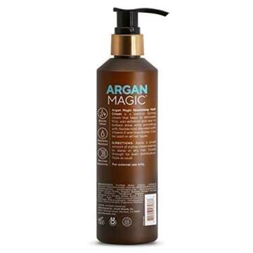 Argan Magic Nourishing Hair Cream - Hydrates, Conditions, and Eliminates Frizz for All Hair Types | ...