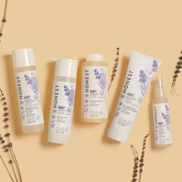 The Honest Company Hydrating Face + Body Lotion | Fast Absorbing, Naturally Derived, Hypoallergenic | Lavender Calm, 8.5 fl oz