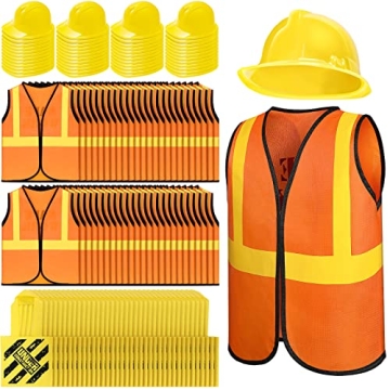 144-Piece Construction Dress Up Set for Kids' Party Fun