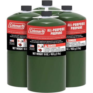 Evergreen Farm and Garden Coleman Propane Replacement Fuel Cylinders 16 oz Camping Fuel Bundled (12 ...