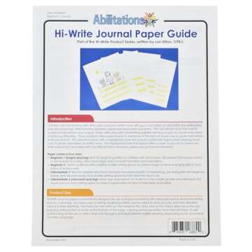 Abilitations Hi-Write Beginner Journal Paper, Level 1, 8-1/2 x 11 Inches, Pack of 100-089664, Yellow/White